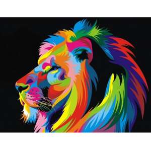 Colorful lion diamond painting kit, 40x50 cm, Toi-Toys - Diamond painting kit