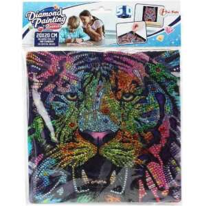 Diamond Painting Extra Shiny Animal Tiger 20x20 cm Toi-Toys - Diamond painting kit