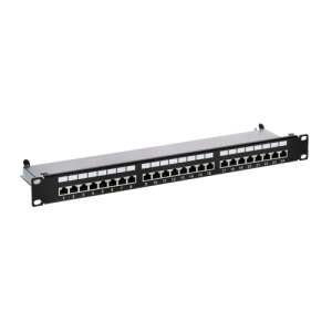Patch Panel 1U FTP Cat6A 24 RJ45 ports - ASYTECH Networking ASY-PP-FTP6A-24