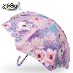 S-cool Unicorn Kids Umbrella, 48.5 cm, pink with flowers - Children's Umbrella