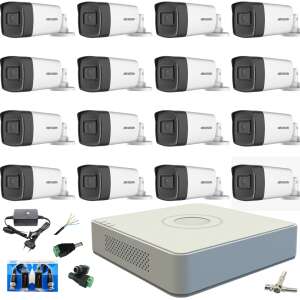 Hikvision CCTV System with 16 Cameras, 2MP Turbo HD, IR 40m
