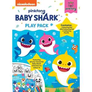 2 kifestőkönyv készlet 4 ceruzával Baby Shark játékcsomag Aligátor AB3322BSPP2 93985361 Foglalkoztató füzet, kifestő-színező