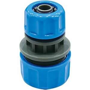 AQUACRAFT 3/4 inch to 1 inch hose connector, blue plastic - Irrigation