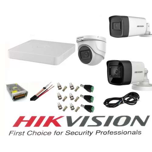 Hikvision - 3 Kamerás Videómegfigyelő Rendszer - 5MP