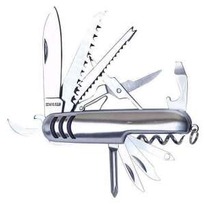 Strend Pro multi-tool pocket knife with 15 functions, including a knife blade, saw, bottle opener, screwdriver, and more - Pocket Knives and Folding Knife