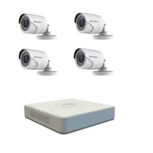 Hikvision 4-channel security camera system with 4 outdoor cameras - Hikvision