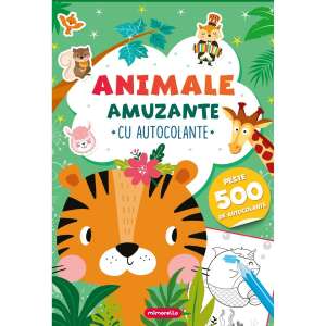 Vicces állatok kifestőkönyv - Mimorello EK7039 matricákkal 93986161 Foglalkoztató füzet, kifestő-színező