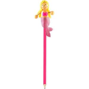 Pink pencil with mermaid figurine, Fiesta Crafts - Graphite Pencil