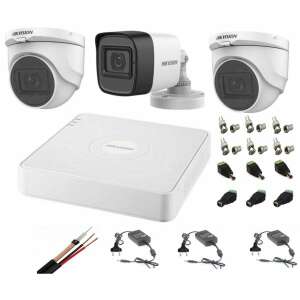 Hikvision 4 Channel Turbo HD DVR Security Camera System with 3 Cameras - Hikvision