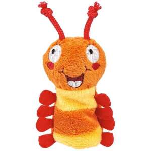 Orange and red finger puppet caterpillar, perfect for imaginative play and storytelling - Puppet Toy