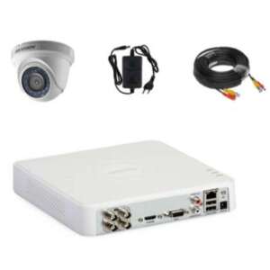 Hikvision biztonsági kamera rendszer, 1 beltéri kamera, 4 csatornás DVR, 2MP felbontás, IR éjjellátó, felhő rögzítés, mobil alkalmazás - Hikvision Biztonsági kamera