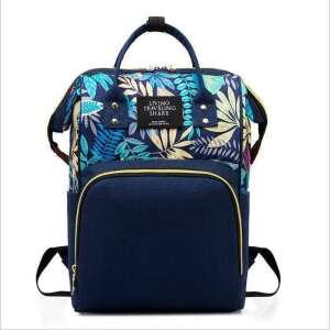 Blue and green leaf print diaper bag backpack for moms, Living Traveling Share brand - Babies & Toddler