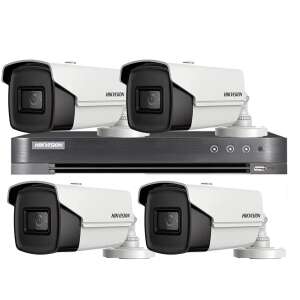 Hikvision 4-camera security system with 8MP resolution, 4-in-1 technology, 60m IR night vision, DVR, 4 channel, 4K, 8MP - Hikvision Security Camera