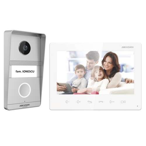 HIKVISION 7 hüvelykes videó kaputelefon készlet 2MP kamerával és 2-vezetékes csatlakozással