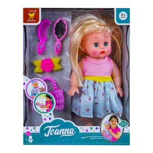 Joanna singing baby doll with beauty accessories, including a comb, mirror, purse, and hair clip - Nonbrand Baba