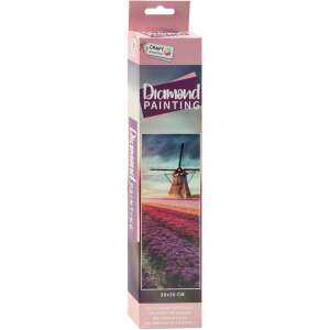 Diamond Painting kit, windmill in a field of flowers, 30x30 cm, Grafix, Moara Vant - Diamond painting kit