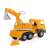 Polesie toy excavator truck, yellow construction vehicle for kids, side view