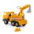 Polesie toy excavator truck, yellow construction vehicle for kids, back view