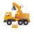 Polesie toy excavator truck, yellow construction vehicle for kids, side view