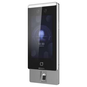 Sistem de control acces IP autonom HIKVISION DS-K1T671MF și terminal de timp și prezență cu recunoaștere facială, amprentă digitală și card - Sisteme de control acces
