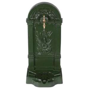 Robinet de grădină din fontă verde cu design decorativ, Artool - Fântâni și robinete de grădină