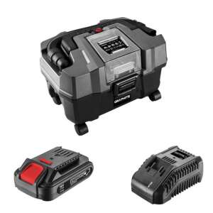 Graphite Energy 18V akkumulátoros nedves-száraz műhelyporszívó 2Ah akkumulátorral, töltővel és tartozékokkal - Graphite