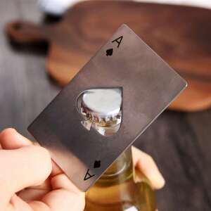 Ace of Spades bottle opener, stainless steel, card design, bottle opener, beer opener - Kitchen & dining