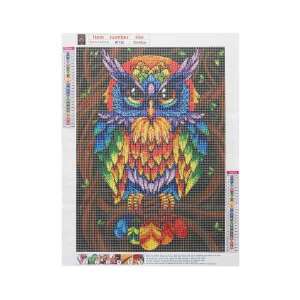 Diamond painting kit, 40x30 cm, owl, colorful, Iso Trade MY17878 - Diamond painting kit