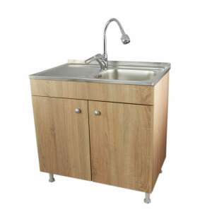 Tempo Line kitchen cabinet set with sink, 80 cm x 50 cm x 80 cm, oak - Kitchen Furniture