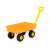 Polesie 4036971 Húzható kiskocsi, narancssárga színben, gyerekeknek, kültéri játékhoz, homokozóba, kertbe