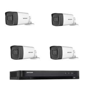 Hikvision 40m Infrared and Hikvision 4-Channel DVR 4 Outdoor FULL HD Camera Surveillance Kit
