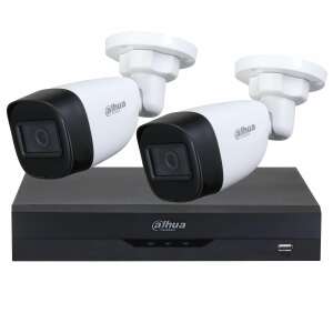 Dahua Surveillance System 2 Outdoor Cameras 5MP, DVR XVR 4 Channel, 5MP