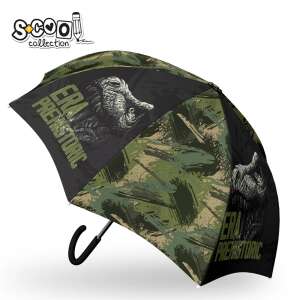 S-cool Dino kids umbrella, 48.5 cm, green camouflage with dinosaur print - Children's Umbrella
