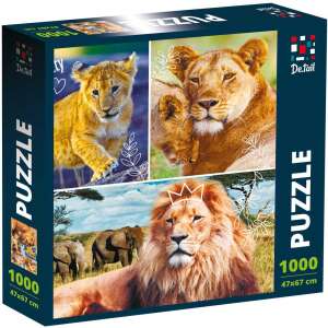 De.tail Lion Family 1000 piece jigsaw puzzle, 47x67 cm - OEM Puzzle
