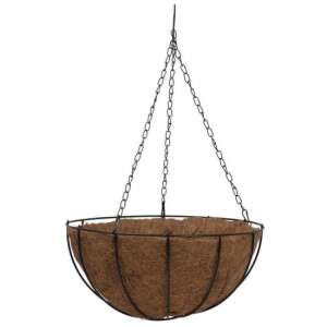 STREND PRO round hanging planter, 35x35x17 cm, coconut fiber, brown - Flower Pot