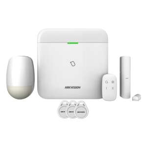 Hikvision AX PRO Wireless Alarm System Kit, includes control panel, PIR sensor, door/window sensor, remote control, RFID tags - Alarm