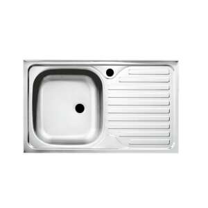 Raulconstruct stainless steel kitchen sink with single bowl and drainboard - Kitchen Furniture