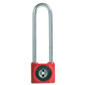 Red padlock with 2 keys, 820mm long, for garage doors, sheds, cabinets and storage boxes - Interior design