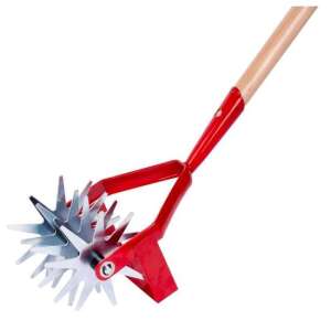 Strend Pro Yardworks CU-904 hand cultivator with 4 wheels and wooden handle - Garden Tool & Machine