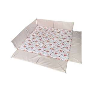 Fox mintás járóka betét, 100x100 cm, puha és kényelmes, mosható huzattal - Járóka