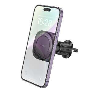 HOCO RAINBOW mágneses autós telefontartó szellőzőrácsra szerelve iPhone-nal - Hoco