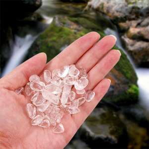 Crystallia átlátszó kvarckristályok, kb. 5-9 mm, díszítéshez vagy kristály rituálékhoz - Dekorációs kő