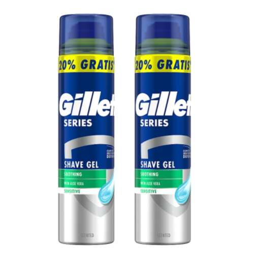 Gillette Serie Sensitive Aloe Vera Rasiergel 2x240ml | Pepita.com