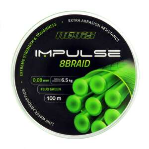 Nevis Impulse 8Braid horgász zsinór, 100m, fluo zöld, 0.08mm átmérő - Fonott zsinór
