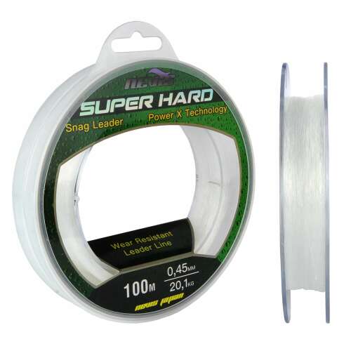 100m-es Merus Papan Super Hard Snag Leader horgász zsinór, 0,45mm átmérőjű, kopásálló, átlátszó - Monofil zsinór