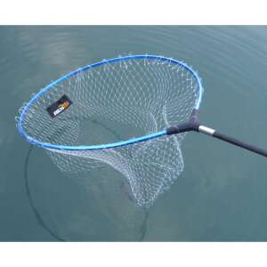 Horgász merítőháló, 55x45 cm, 20 mm-es háló, kék keret, monofil háló - Merítőfej