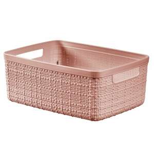 Kosz na przechowywanie CURVER "JUTE", różowy, 5L - Przechowywanie i sortowanie