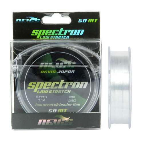 Nevis Spectron 50m 0.14mm Low Stretch Leader Line, átlátszó fluorcarbon horgász zsinór - Monofil zsinór