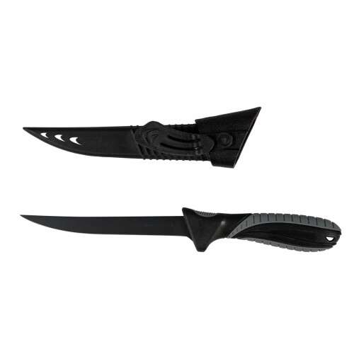 Arno X-Blade K3 horgász kés tokban, fekete, 16 cm penge