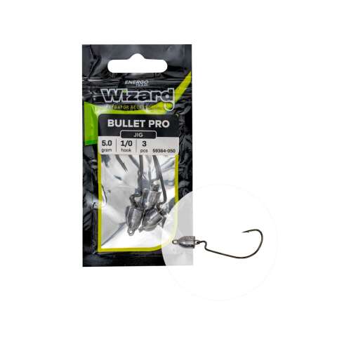 Wizard Bullet Pro Jig horgász horgok, 5.0 gramm, 1/0-ás horog, 3 darab/csomag - Horgász horog